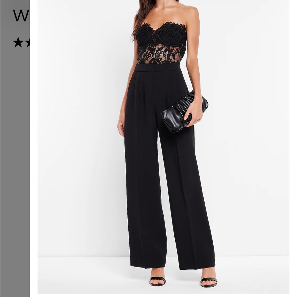 Express Super High Waisted Wide Leg Pant